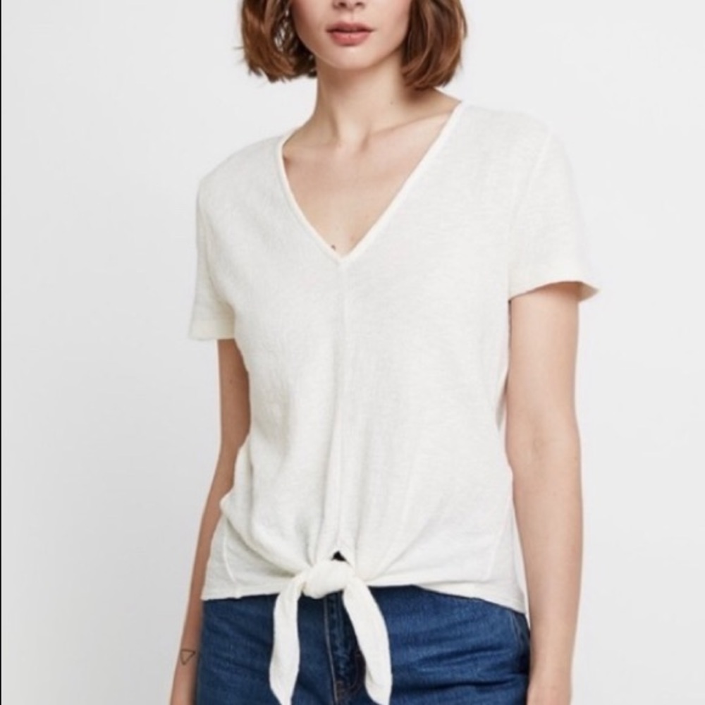 Madewell tie front top